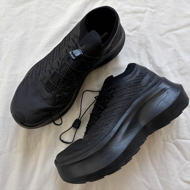 살로몬 x 꼼데가르송 옴므 펄사 플랫폼 블랙 CDG x Salomon P