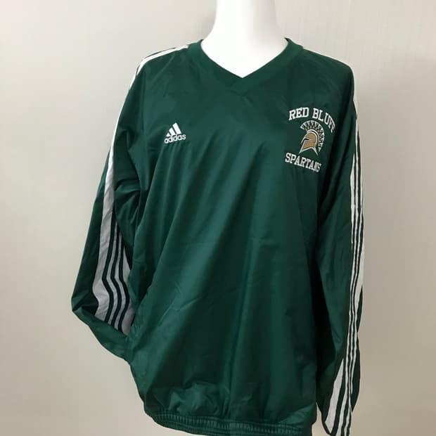 아디다스 그린 스포티 블록코어 윈드브레이커 바막 맨투맨