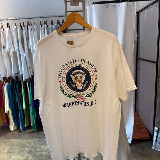 Usa 빈티지 프린팅 반팔(엑라)