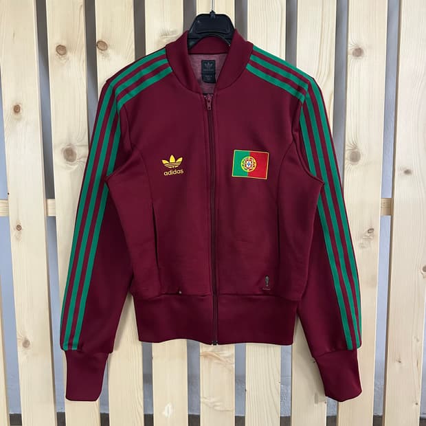 (S) 아디다스 00s 포르투갈 버건디 져지 트랙탑