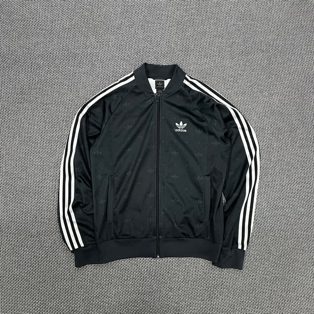 아디다스 블랙 로고패턴 져지 95