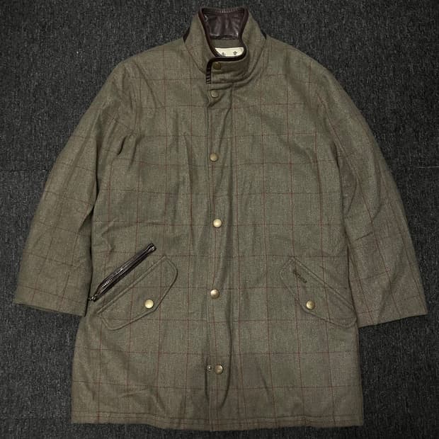 바버 울 트위드 자켓