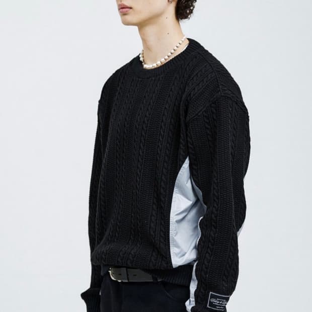 [M] 애니타임로릭 니트 Arnica Mix Knit Black