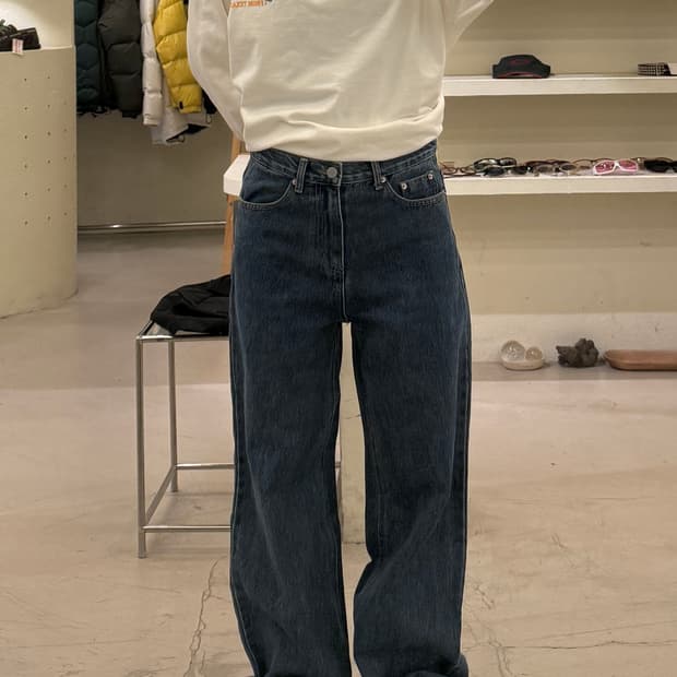 빈티지 스트레이트 중청 데님 팬츠 U880