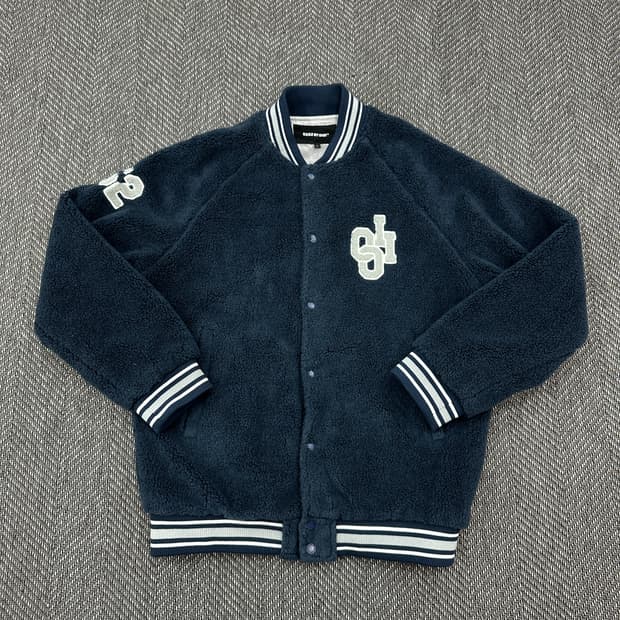 오아이오아이 뽀글이 덤블 자켓 네이비