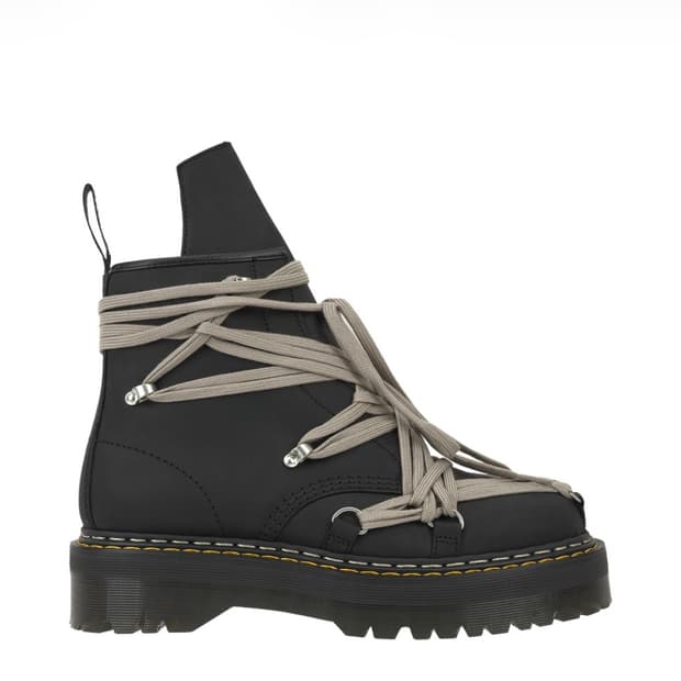 uk9 닥터마틴 x 릭 오웬스 1460 쿼드 솔 메가 레이스 부츠 블랙o