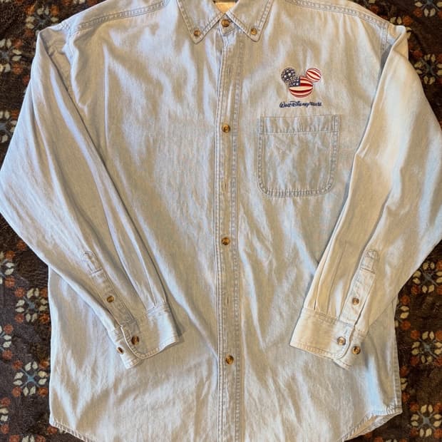 미키성조기 자수 셔츠