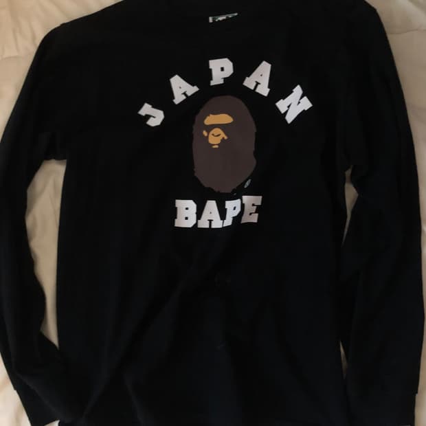 베이프 재팬 긴팔 티셔츠 bape