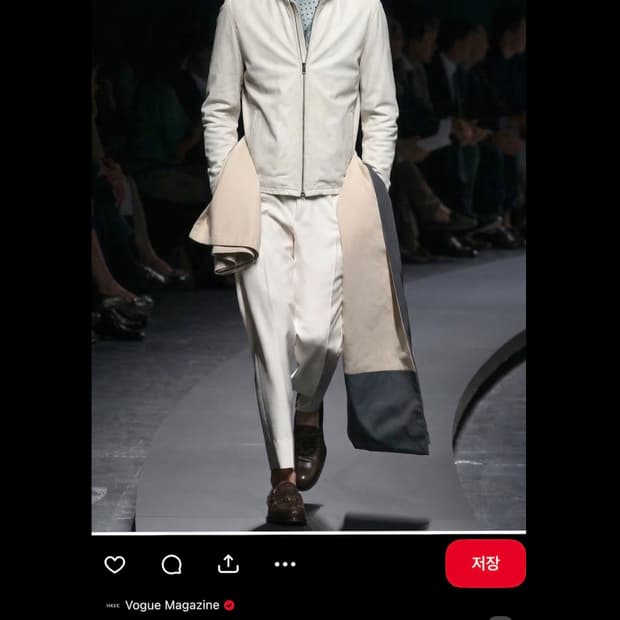 48/ 에르메네질도 제냐 램스킨 레더 자켓