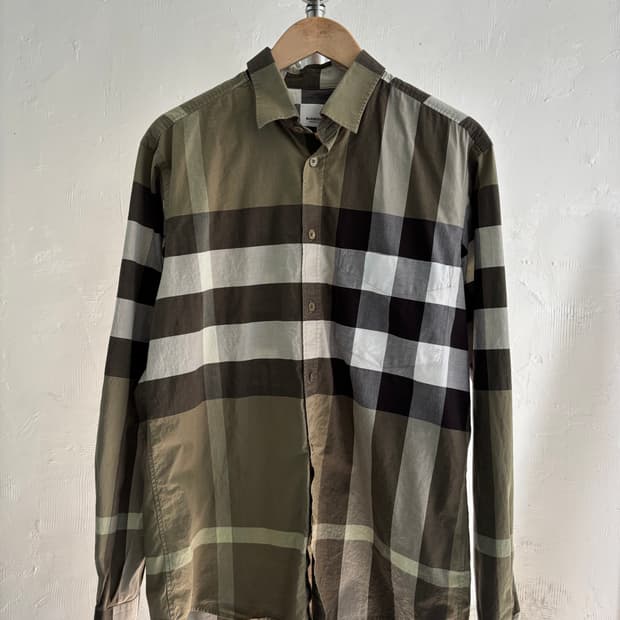 Burberry 버버리 그린 컬러 노바체크 셔츠 