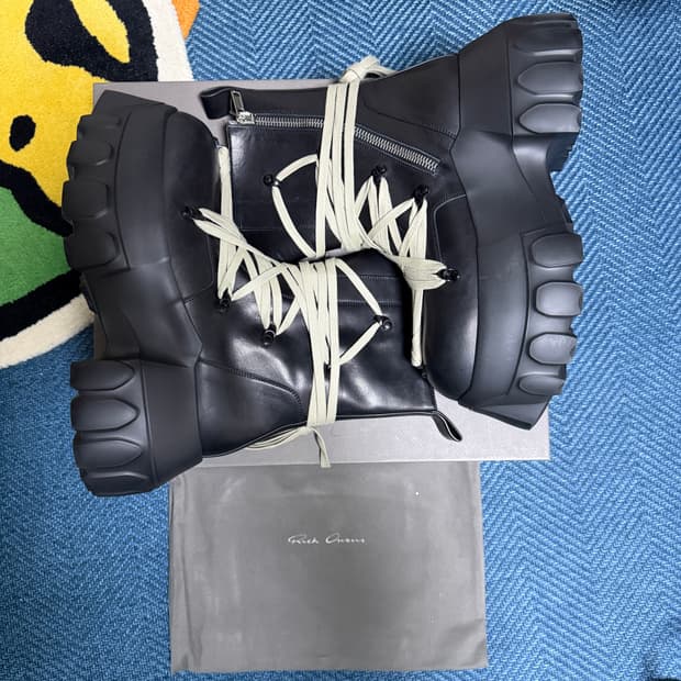 [44]릭오웬스 ss26 메가 레이스드 메가 트랙터 부츠 블랙