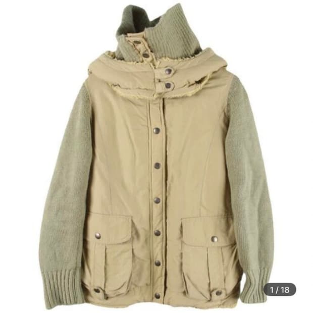 아츠로타야마 나일론 아크릴 자켓 패딩