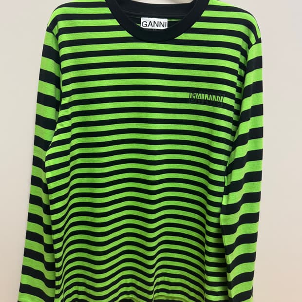 가니 스트라이프 긴팔 티셔츠 M