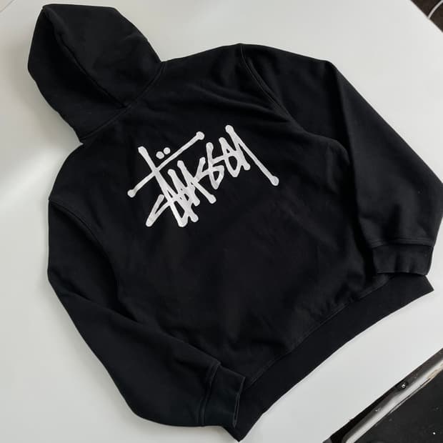 Stussy 스투시 블랙 스탁 후드티