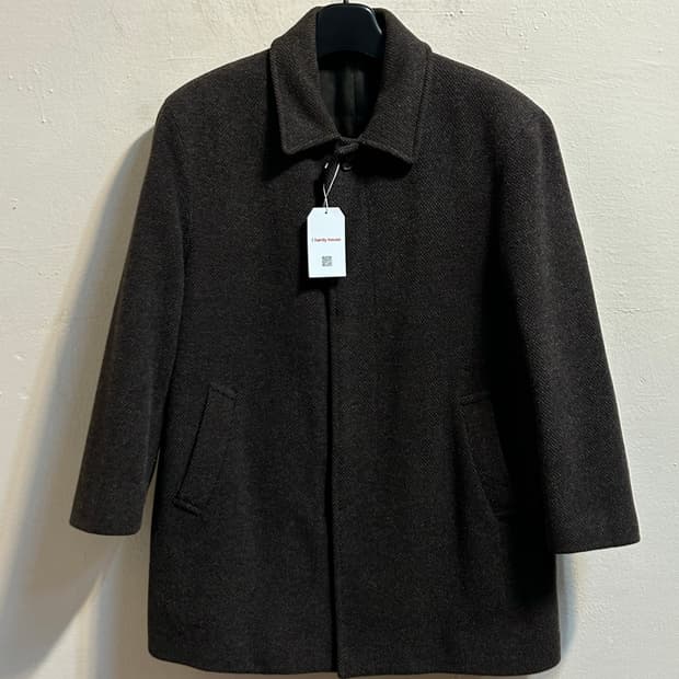 입생로랑 헤링본 울 코트