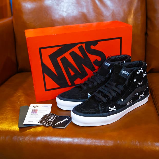 WTAPS X 반스 스케이트 하이 본 블랙