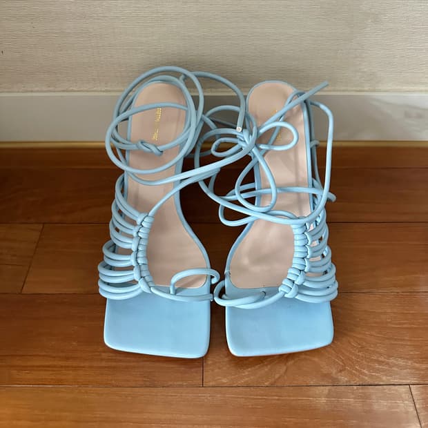 레이스업 힐샌들 스카이블루 UK4