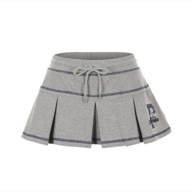 플리즈노팔로우 낸시스커트 그레이