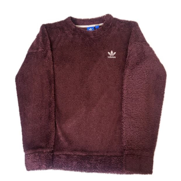 아디다스 파이어버드 버건디 쉐르파 맨투맨