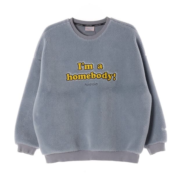 로라로라 양털 뽀글이 맨투맨 F