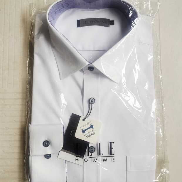 (미개봉새상품)엘르옴므 ELLE HOMME 화이트 스트레치 셔츠