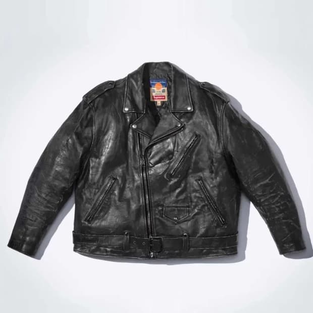 supreme x black means 레더자켓
