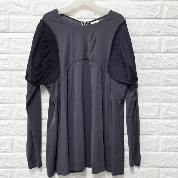 택포) 구호 KUHO 블랙 플리츠 블라우스 M 사이즈