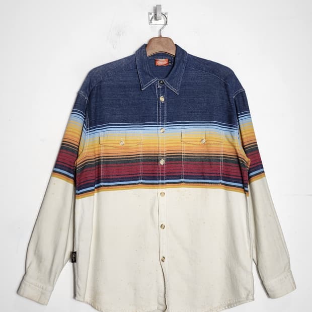 빈티지 웨스턴 데님 워크 셔츠