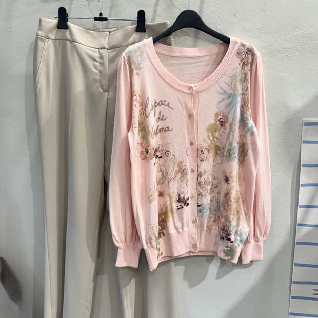 japan vintage 프린트 가디건
