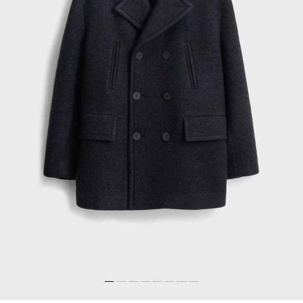 25fw 포터리 멜톤 울 피코트 블랙 2