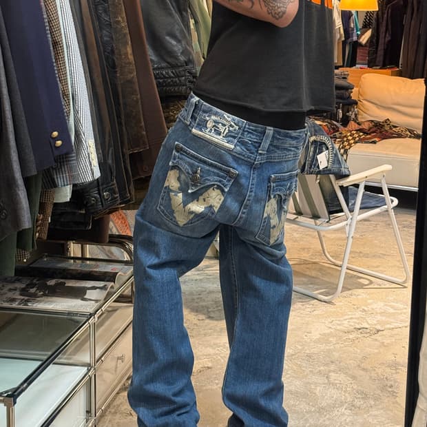 VIGOSS JEANS Naomi Printed washed denim