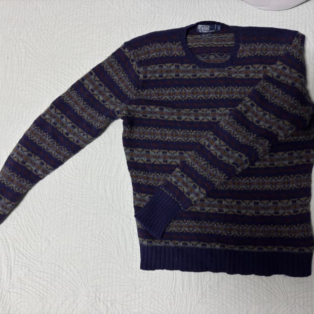 폴로 페어아일 니트 L