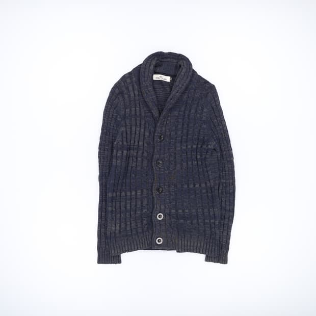 [XL] 고급 골지 니트 숄 카라 가디건 0106J