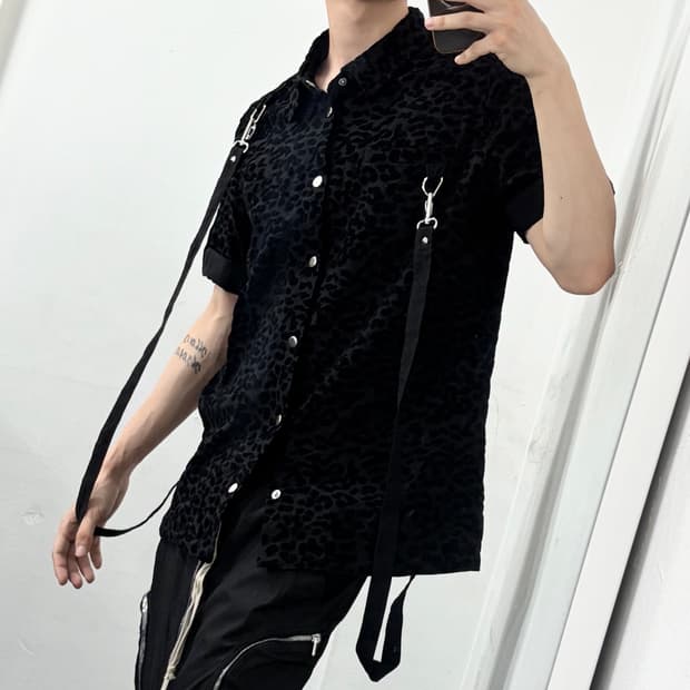 Killstar 고딕 하네스 반팔 셔츠
