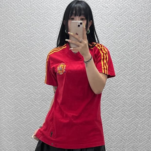 아디다스 올드스쿨 스페인 에스파냐 국대 반팔티 95 C14029
