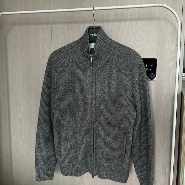 제이리움 본느 알파카 하이넥 집업 니트 가디건 새상품 L사이즈