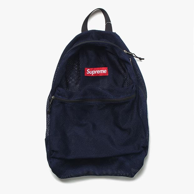 SUPREME "Navy Mesh Bag Pack"