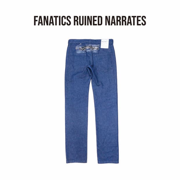 [32]라프시몬스 19SS 지퍼 패치 데님 레귤러 팬츠 