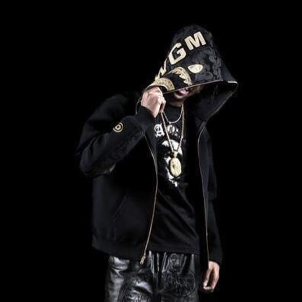 베이프 트래비스스캇 금장 샤크후드 xl