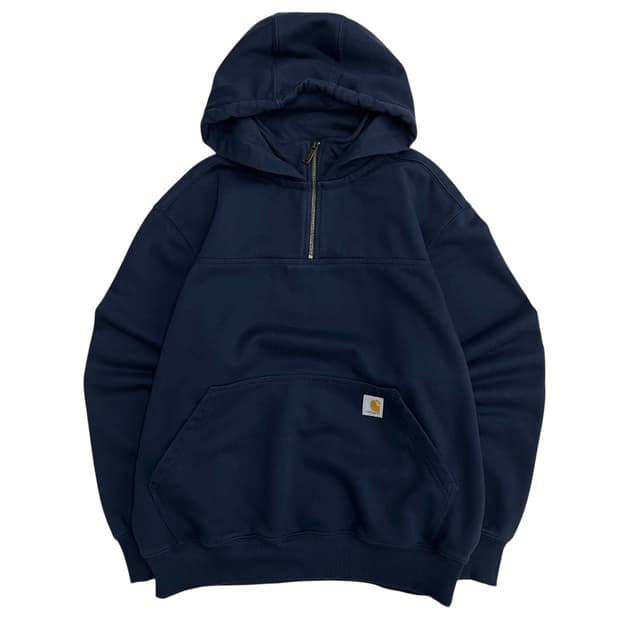 칼하트 포켓로고 네이비 반집업