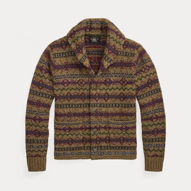 Rrl 더블알엘 페어아일 울 가디건