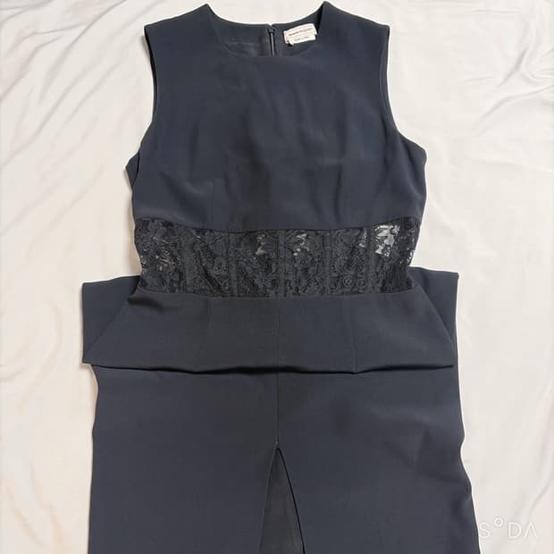 알렉산더맥퀸 블랙 레이스 포인트 나시 원피스 44