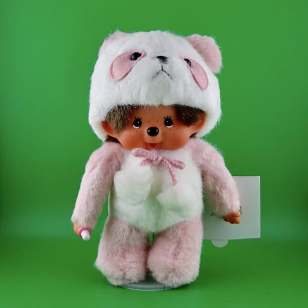 희귀 고전 핑크판다 몬치치 인형