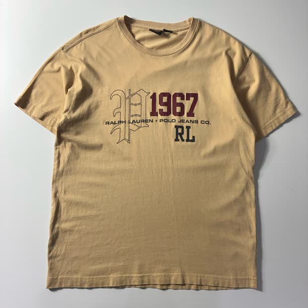 Polo  폴로진스컴퍼니 RL 1967 베이지 반팔 티셔츠 