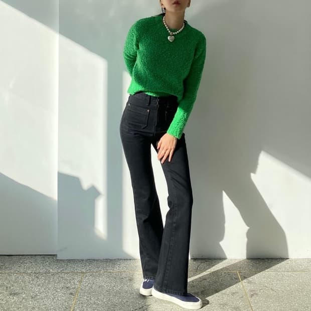 MIMISTICk 미미스틱 블랙 부츠컷 팬츠 새상품