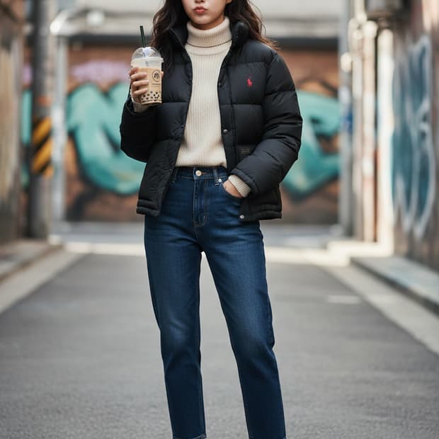 폴로 랄프로렌 블랙 다운 푸퍼 패딩 자켓