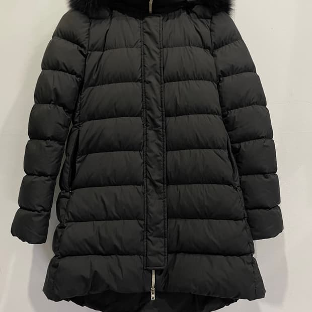 에르노 여성 폭스퍼 패딩 블랙 40 정품