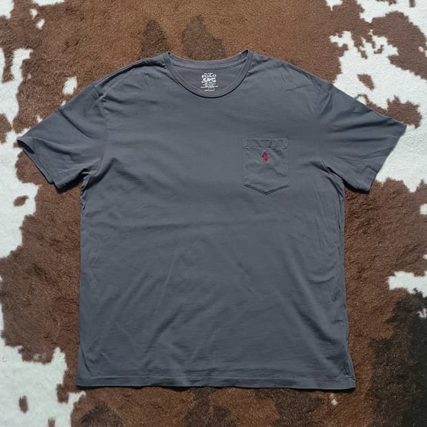 폴로 랄프로렌 남성용 라운드 면티(L)