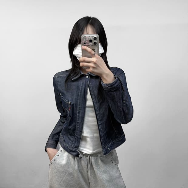리바이스 엔지니어드 크롭 데님 자켓