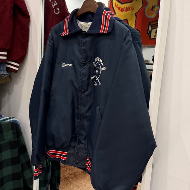 90s Gem Sportswear 베이스볼 새틴 자켓 (made USA)